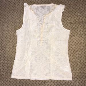 BR Heritage collection cream ruffles blouse